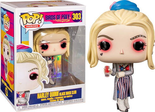 Funko Pop 303 Birds Of Prey Harley Quinn Black Mask Club