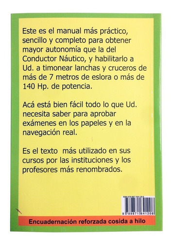 Timonel Motor Fácil: Para Lanchas De Alta Potencia Y Cruceros, De Hernán Luis Biasotti., Vol. 1. Editorial El Pulpo Negro, Tapa Blanda En Español, 2023