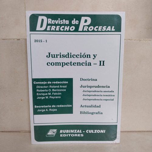 Revista Derecho Procesal 2015-1: Jurisdicción Y Competencia 