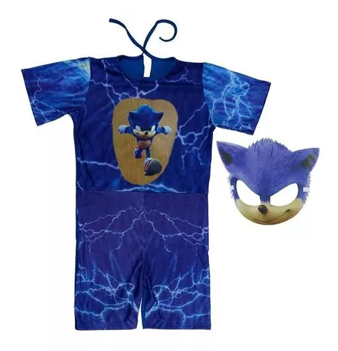 Fantasia Sonic Boom Infantil Menino Roupa