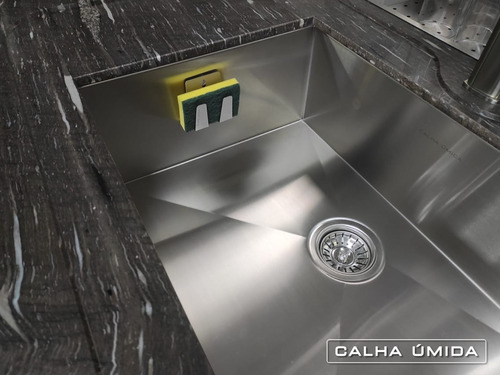 Imagem 6 de 7 de Escorredor Inox Embutido Calha Úmida Canal Equipado Bancada