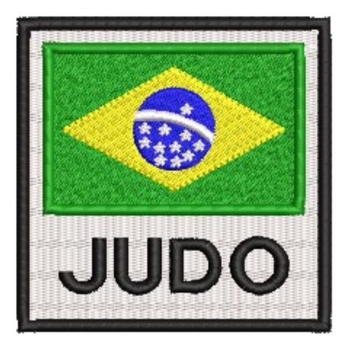Patch Bordado Termocolante-kimono-judo-jiu-jitsu-brasil Judo Lisa