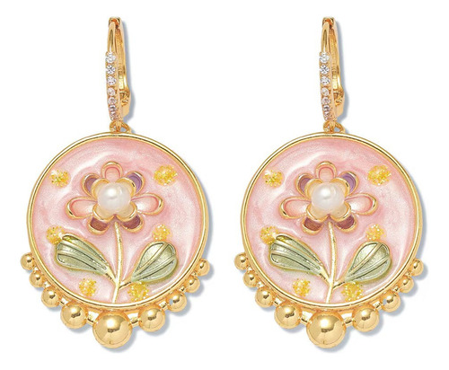 Conjunto De Joyas De Perlas De Agua Dulce Con Flores De Jard