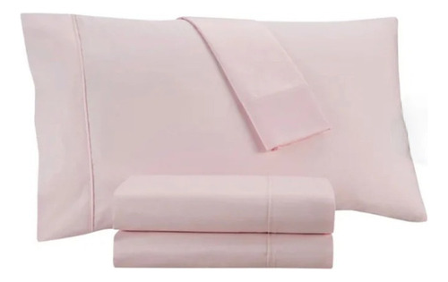 Juego De Sábanas Rosado Bebe 2 Plz Algodón Pima 200 Hilos