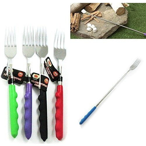 4pc Campfire Marshmallow Roast Sticks Telescopic Hot Dog