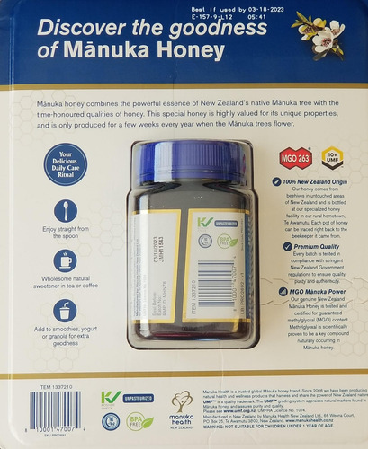 Mel Manuka Health Mgo 263+ Nova Zelandia 500g