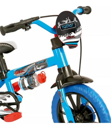 Bicicleta Infantil Nathor Veloz Aro 12 Menino Cor Azul