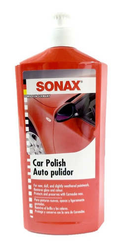 Cera Para Carro Pulidora Con Carnauba Sonax 500 Ml 