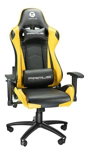 Silla Gaming Primus Thronos 100t Base De Nylon Amarillo