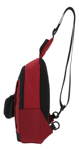 Mochila Cruzada Pechera Crossbody Airpack Urban Cross Color Rojo Diseño De La Tela Lisa
