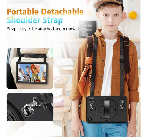 Bn Funda Para Galaxy Tab A8 10.5 Niños Anticaída Correa