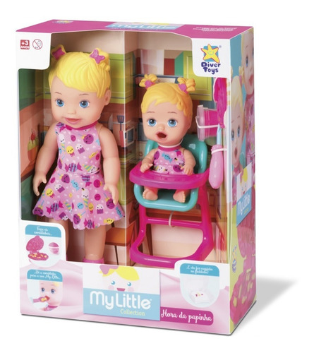 Imagen 1 de 2 de Set Muñecas Accesorios Diver Toys Hora De Comer Mama Hija