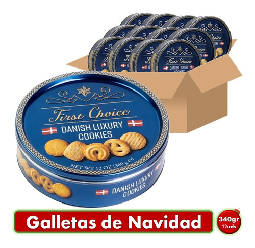 Galletas Navideñas First Choice Danesas 340gr X12 Uds