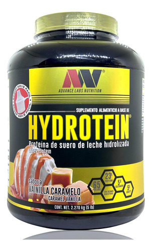 Hydrotein 100% Whey Vainilla Caramelo 5 Lbs Advance Nutritio