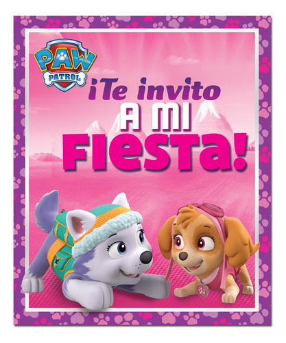 Invitación Fiesta 6 Tarjetas Sin Sobre Paw Patrol Niña
