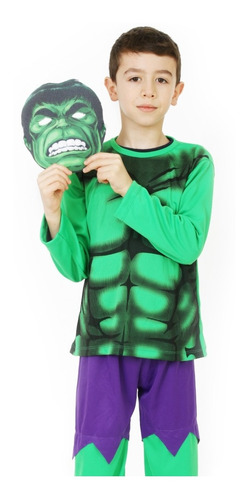 Día Del Niño! Disfraz Infantil Increíble Hulk Mangas Largas