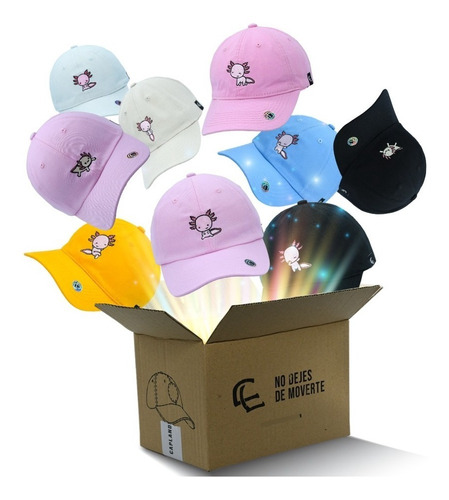 Promo Mega Box 6 Gorras Colección Ajolotito Cute