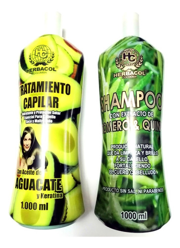 Shampoo Romero Y Quina Y Tratamiento Capilar Herbacol