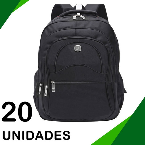Imagem 1 de 6 de Kit 20 Mochilas Notebook Impermeável Com Usb