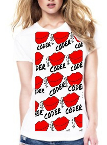 Playera Premium Coder Labios Cd9