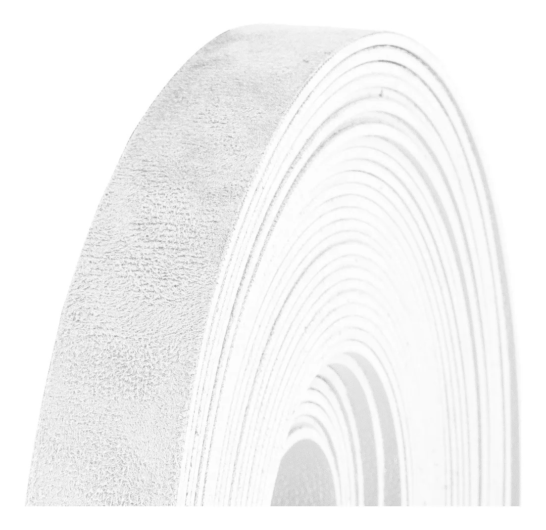 Tira Couro Ecologico Rolo Sintetico - 2.5mm 3cm 15m Cor Branco Desenho Do Tecido Liso