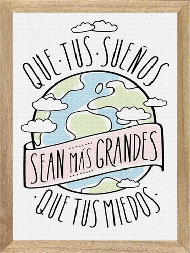 Frases Sueños Cuadros, Poster, Carteles         M345