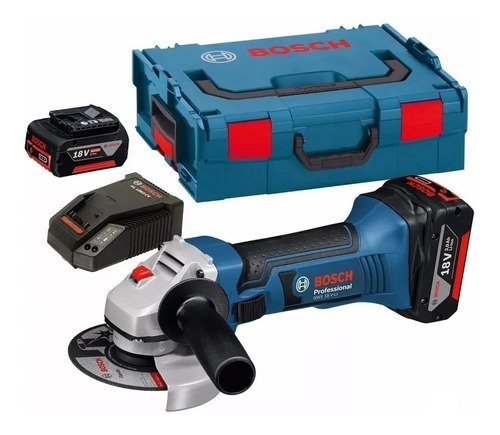 Amoladora Inalambrica Bosch A Bateria 18v Maletin Profesiona Color Azul