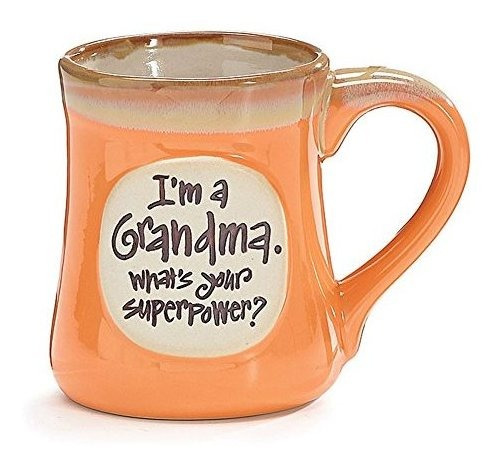 I M A Grandma What S Your Superpower 18 Oz Porcelain Co...