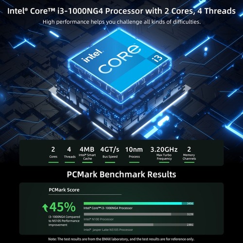 Minipc Bmax B6 Plus Intel Core I3 Style 1 De 12 Gb+512 Gb