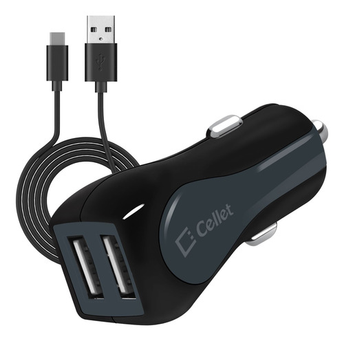 Cargador Vehiculo 3 Amperio Rapida 15w Doble Puerto Usb