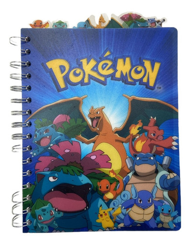 Libreta Diario Espiral Pokémon Transformación Poke A Rayas