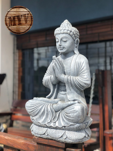 Buda Namasté - Namaskar 55 Cm Cemento - Decoración