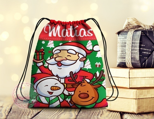 Plantillas Para Sublimar Costales Mochilas Navidad Mockup