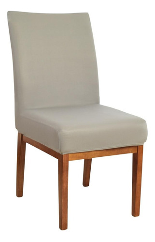 4 Capas Pra Cadeira De Jantar Várias Cores - Superoferta Cor Cinza Claro Desenho Do Tecido Liso