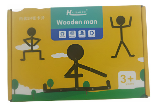 Juego De Rompecabezas Hombre De Madera