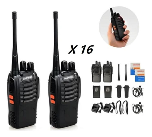 Radio Walkie Talkie Baofeng Bf-888s Uhf X16 Bateria 1500mah