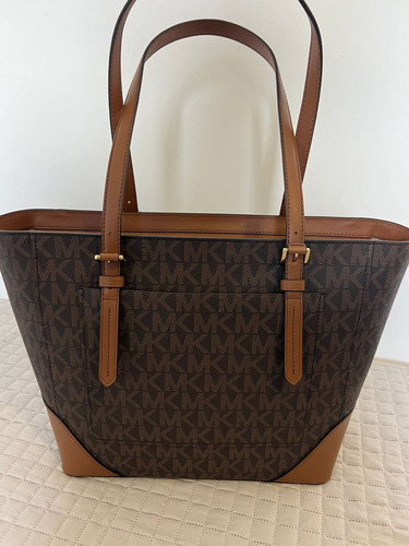 Bolsa Tote Michael Kors Aria - Couro Marrom Original