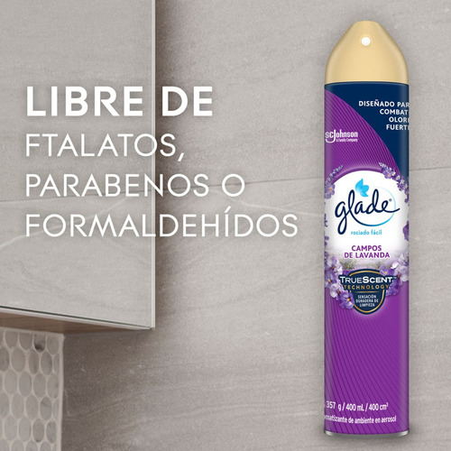 Aromatizante En Aerosol Glade 4 Pzas De 400 Ml C/u