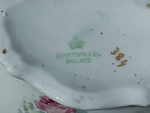 Antigua Jardinera De Loza Inglesa Wyott Son & Co Muy Fina (Usado)