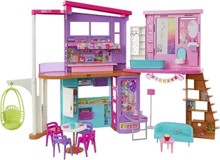 Barbie Nova Casa De Ferias Malibu 2 Andares Hcd50 - Mattel