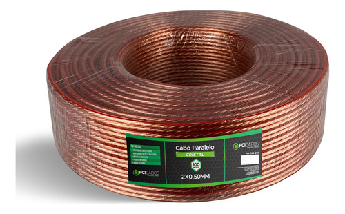 100m Cabo 2x0,50mm Fio Paralelo P Caixa Som Áudio Pci Cabos