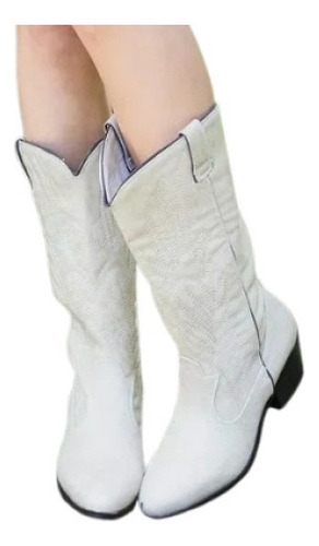 Botas De Cuero De Vaquero Occidental Para Mujer