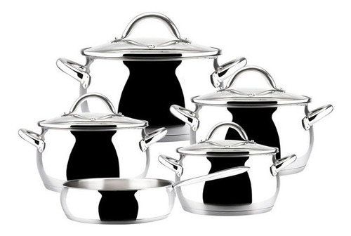 Imagen 1 de 1 de Magefesa Set De Ollas Acero Inoxidable 9 Pz Kuchen