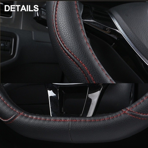 Imagen 3 de 6 de Funda Para Volante De Coche En Forma De D De Piel Sintética
