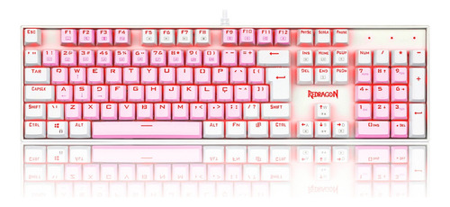 Redragon Mitra Single Color Rosa E Branco Switch Marrom