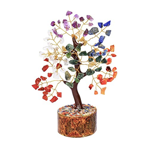 Árbol De Chakras - Árbol De Cristal De Vida Piedras P...