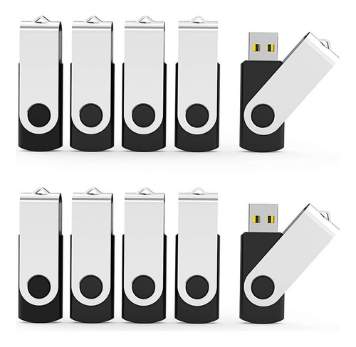 Aiibe Unidad Flash De 64 Gb, Paquete De 10 Unidades Usb De 6