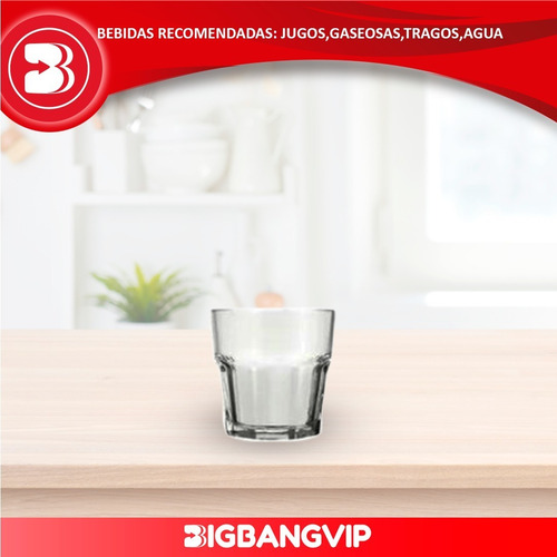 Imagen 3 de 6 de Vaso X12 Bristol 2511 Whisky Tragos Agua Soda Jugo Caja