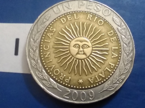 Moneda 1 Un Peso Del Año 2009 De República Argentina S/circ