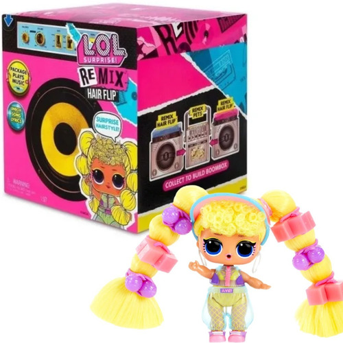 Lol Sorprise Remix Hair Flip Muñeca Con 15 Sorpresas